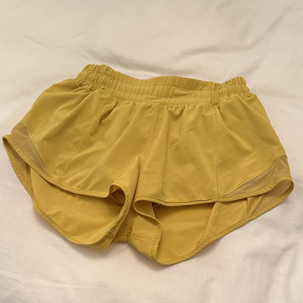 Lululemon Athletica Yellow Athletic Shorts